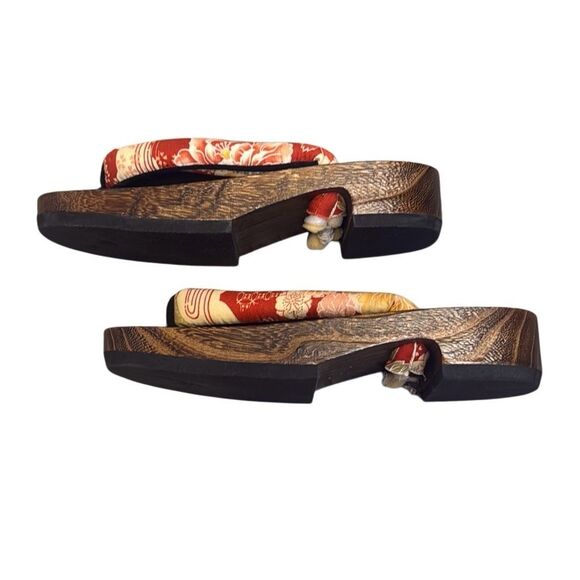 KIMONO HARVEST Japanese Women's Wooden Geta Sandals 9–10.5 US Traditional - Picture 3 of 8